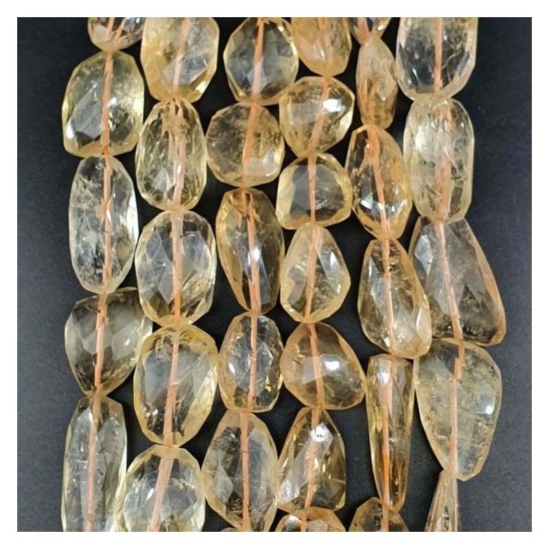 Quarzo Citrino (A) Naturale Sassi Sfaccettate A Mano