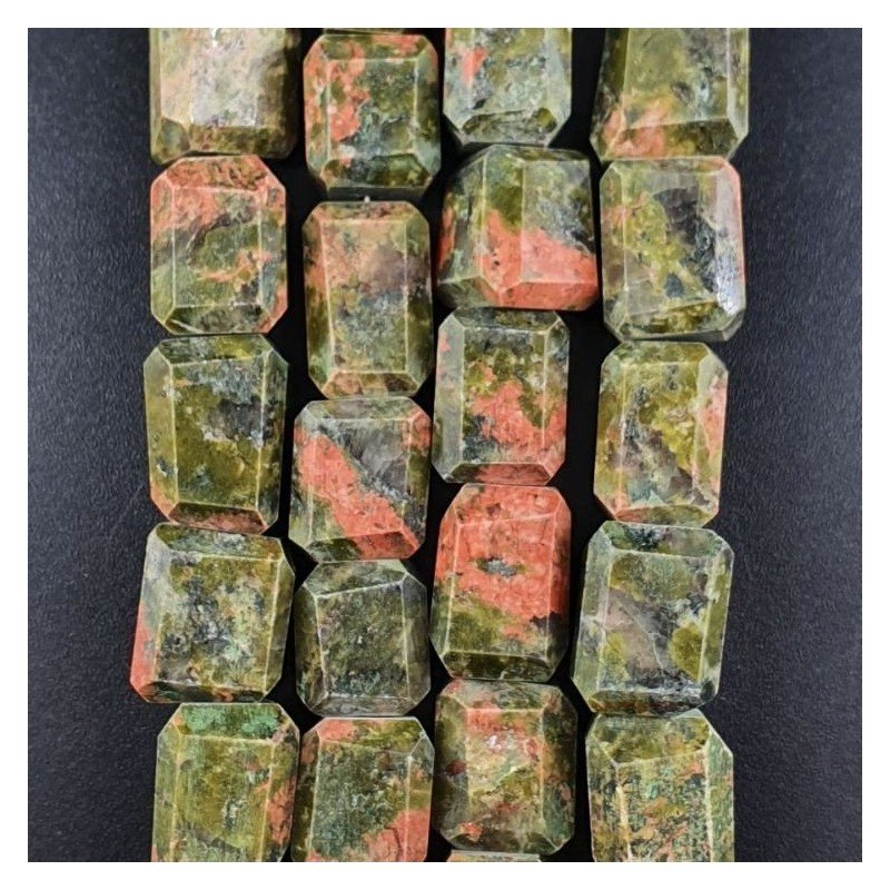 Unakite Naturale Sassi Sfaccettati  Taglio Gemma