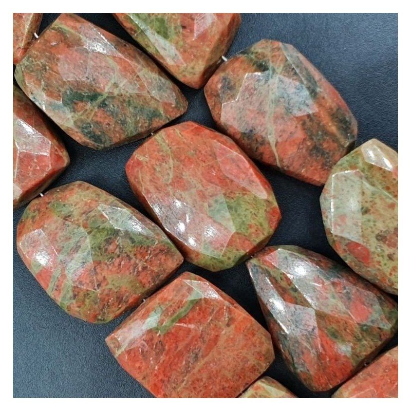 Unakite Naturale Sassi Piatti Sfaccettati A Mano