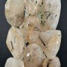 Quarzo Rutilato Tormalinato Naturale Sassi Sfaccettato A Mano