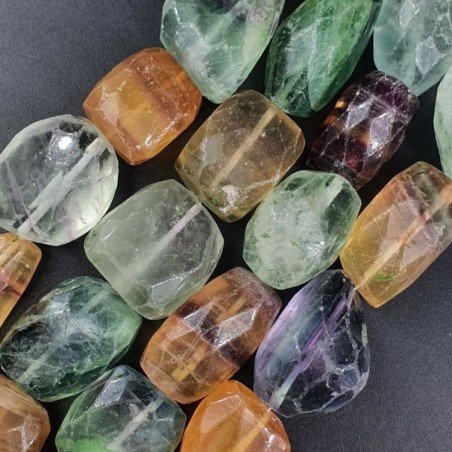 Fluorite Multicolore Sassi Sfaccettati A Mano