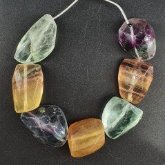 Fluorite Multicolore Sassi Sfaccettati A Mano