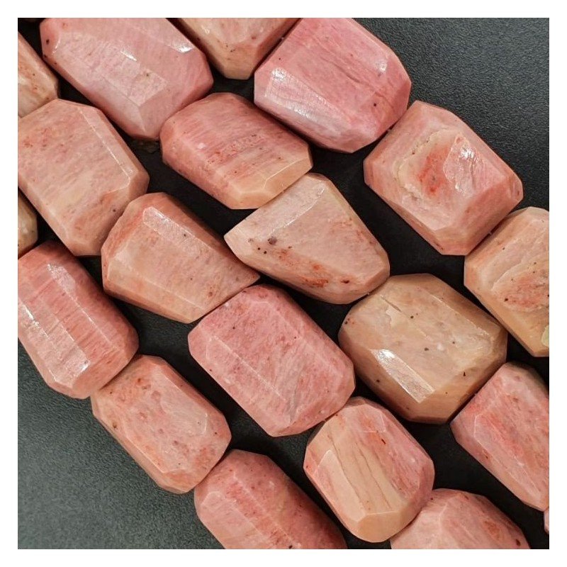 Rodonite (A) Naturale Sassi Sfaccettate A Mano Taglio Laser