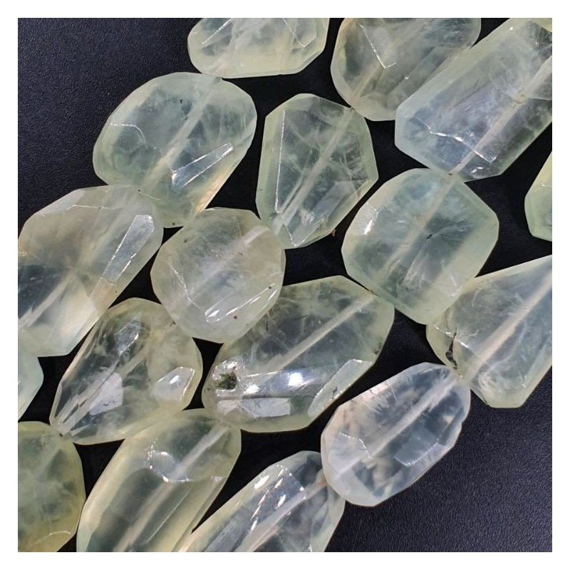 Prehnite (A) Sassi Sfaccettatti A Mano Taglio Laser