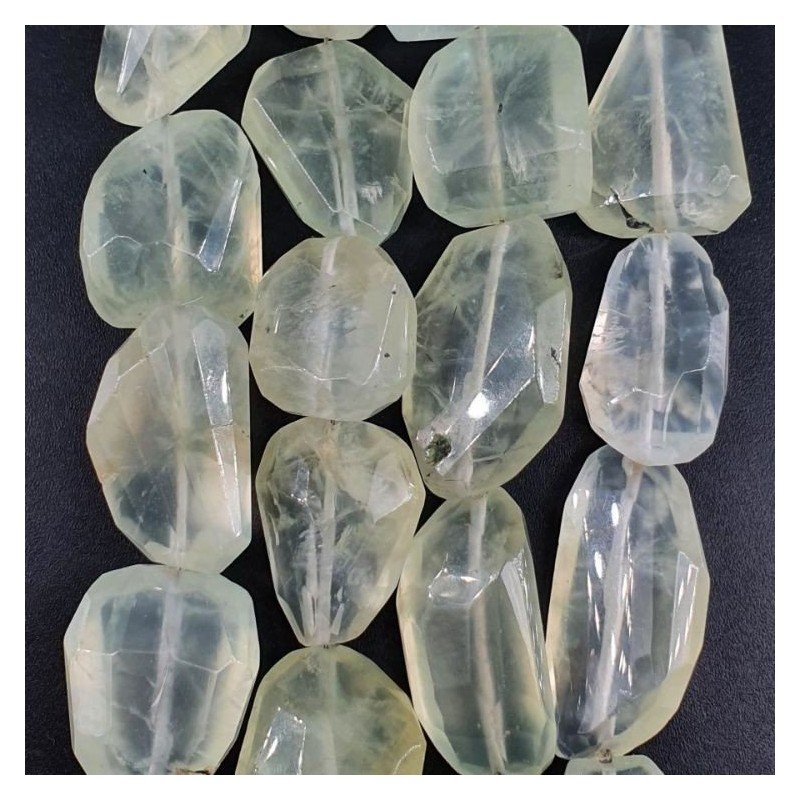 Prehnite (A) Sassi Sfaccettatti A Mano Taglio Laser