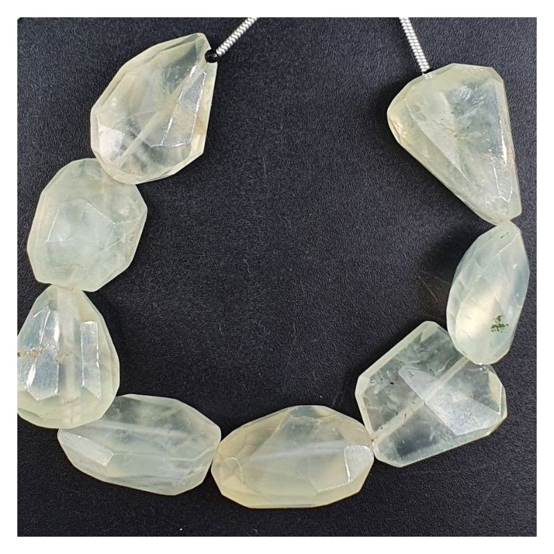Prehnite (A) Sassi Sfaccettatti A Mano Taglio Laser
