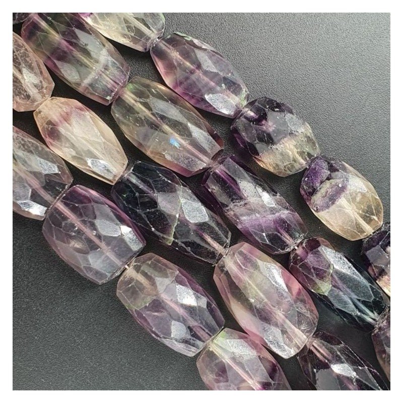 Fluorite Viola Sassi Sfaccettati A Mano