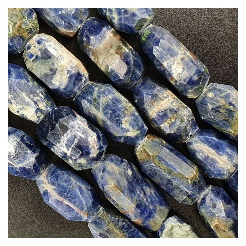 Sodalite Naturale Sassi Sfaccettati A Mano Taglio Laser Sodalite Naturale Sassi Sfaccettati A Mano Taglio Laser