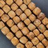 Diaspro CoquinaNaturale Perline Forma Cubetti Sfaccettato a Mano 08-10mm