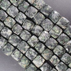 Agata Muschiata Naturale Perline Forma Cubetti Sfaccettato a Mano 10-12mm