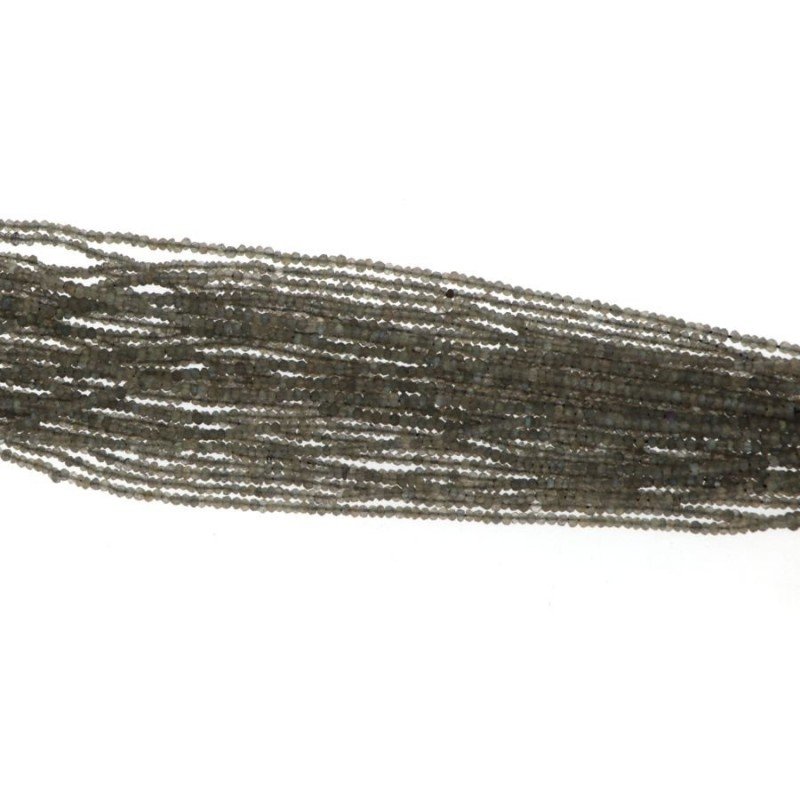 Labradorite Naturale in Perline Forma Rondelle Sfaccettato a Mano Foro Passante 03mm